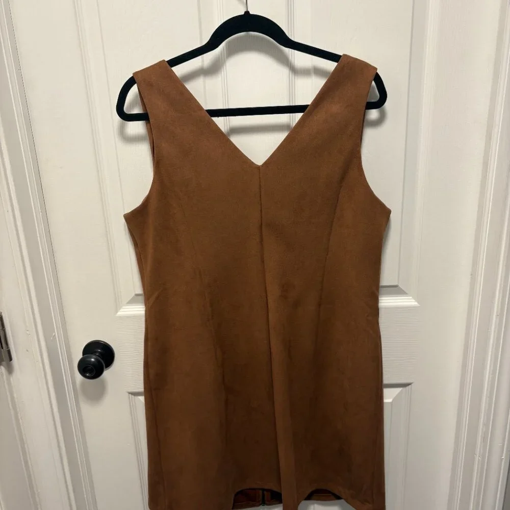 Bravissimo Suede Brown Dress. Size 18 uk/14 us - Picture 2 of 5